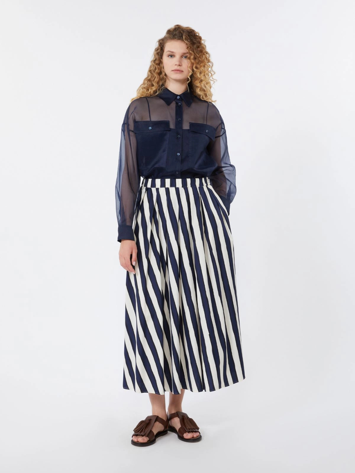 Uomo Printed Poplin Womens Skirt 2615101022600