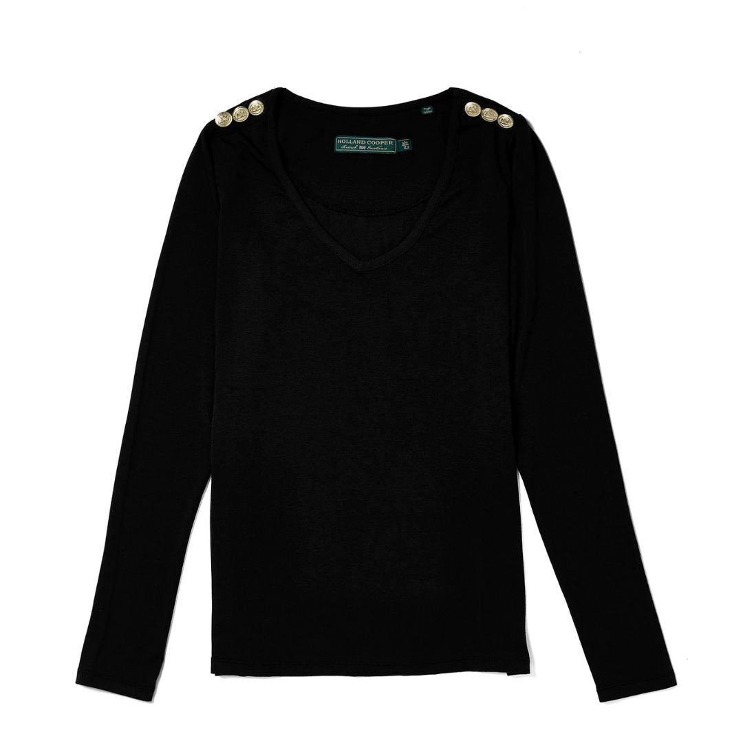 Long Sleeve V-Neck Womens Top